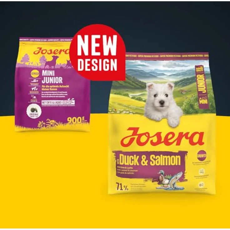 JOSERA Mini Junior Ente & Lachs, Premium Trockenfutter für wachsende Hunde bis 10 kg, glutenfrei, 1 x 3 kg, kleine Kroketten, mit Zahnsteinprophylaxe – Bild 2