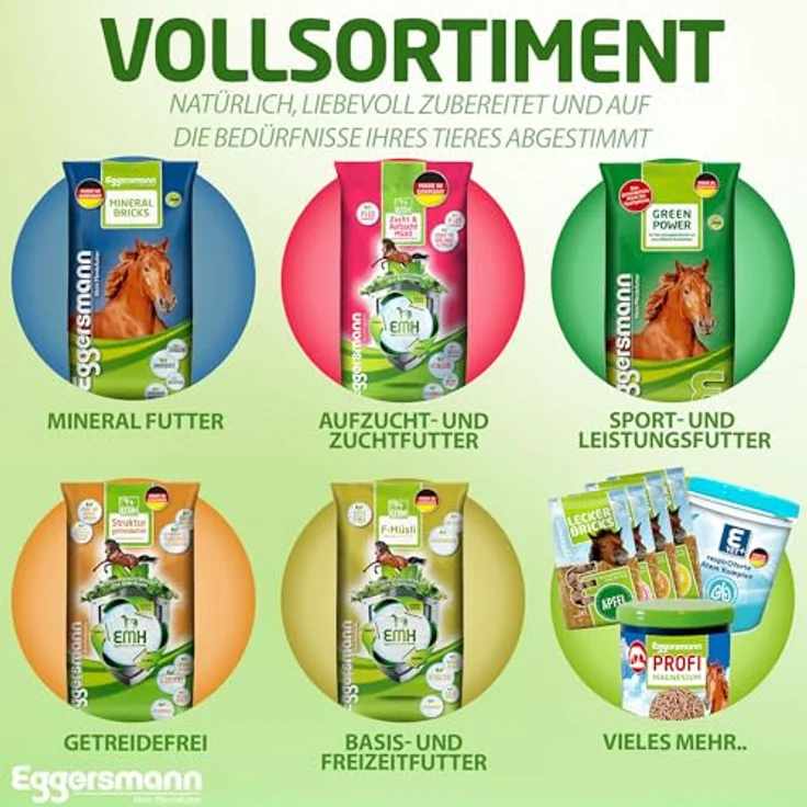Eggersmann EMH Zucht & Aufzucht Müsli 20kg – Ergänzungsfutter für Zuchtpferde und Fohlen, optimales Eiweiß-Energieverhältnis, reich an Aminosäuren, Made in Germany – Bild 5