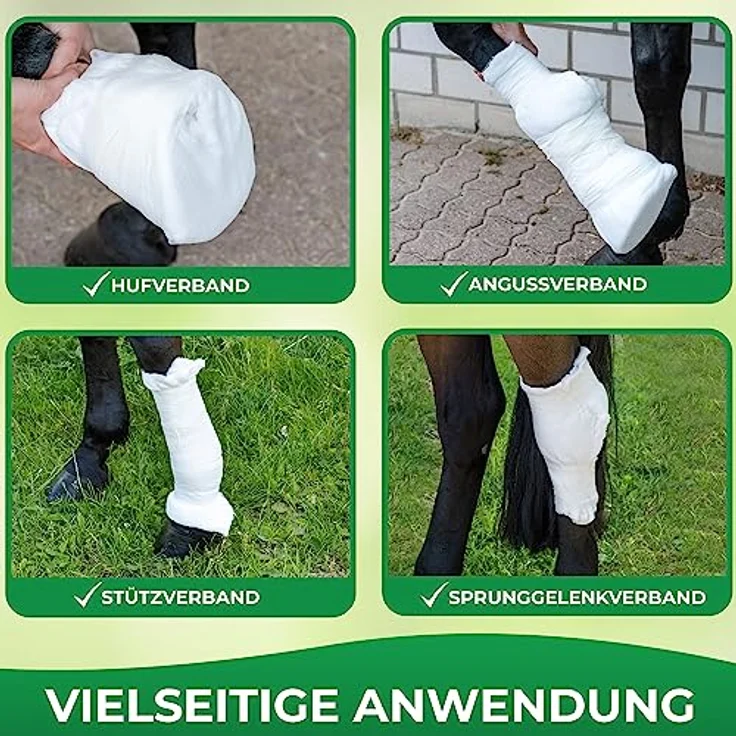 CHEVAL GARDE® Mullwatterolle Pferd 40cm x 5m, Hochwertige Verbandwatte für Huf-, Wund- und Angussverband, extrem saugstark und reißfest – Bild 5