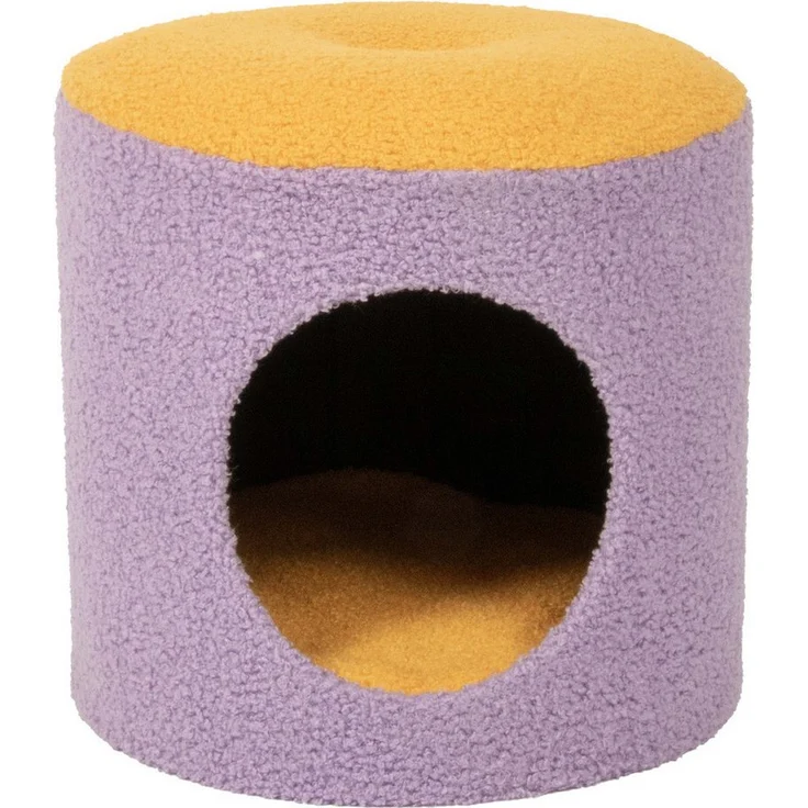 Coockoo Schlafhöhle Katzenhaus Happy House, 35 x 35 x 35 cm, violett