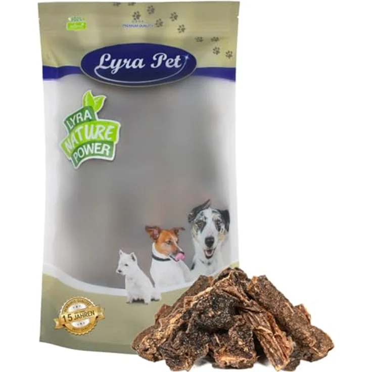 Lyra Pet® Rindereuter getrocknet, 1 kg - Naturbelassener Kausnack für Hunde, proteinreich und fettarm – Bild 1