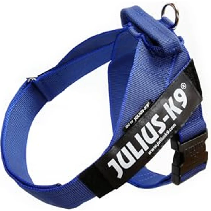 Julius-K9 K9 GURTGESCHIRR GR 1 BLAU 63-8, Hundegeschirr und Leine mit verstellbaren Gurten und reflektierenden Aufschriften – Bild 3