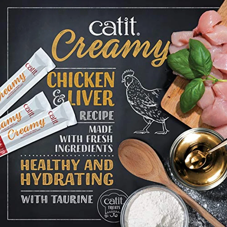 Catit Creamy Leckpaste für Katzen mit Thunfisch, 50 x 10g, hohe Fleischanteil, reich an Aminosäuren, glutenfrei – Bild 5