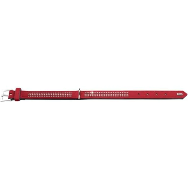 Hunter Hunde-Halsband Softie Triluxe rot-schwarz S-M – Bild 3