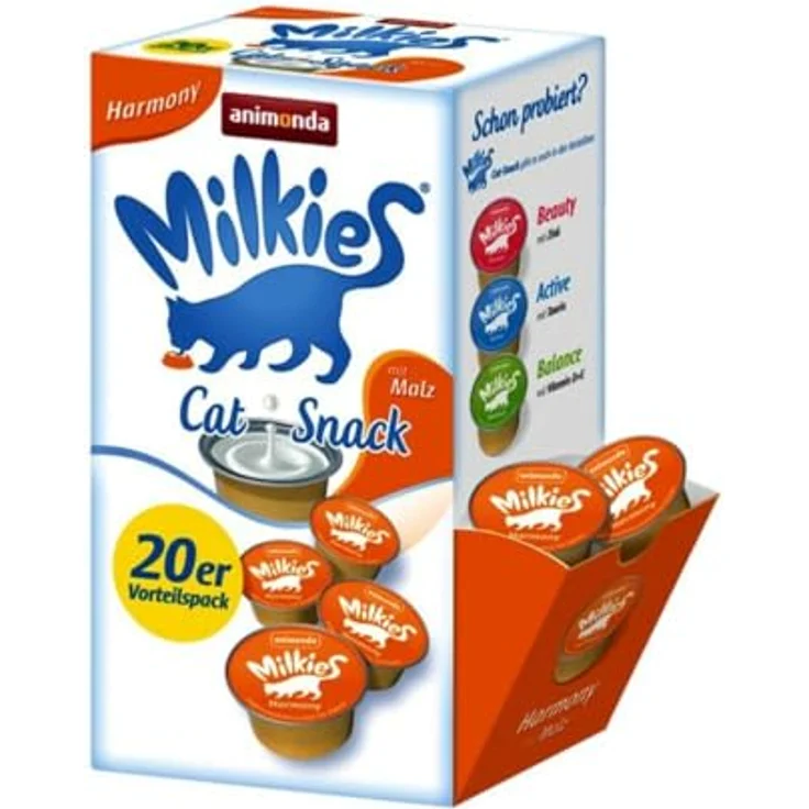 Animonda Milkies Harmony Kapseln, 20 Stück à 15g, hochwertige Katzensnacks im Vorratspack