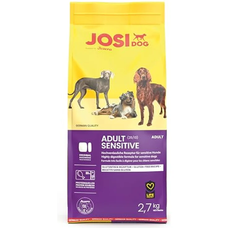 JosiDog Adult Sensitive, glutenfreies Trockenfutter für empfindliche Hunde mit Geflügelprotein, 2,7 kg – Bild 6
