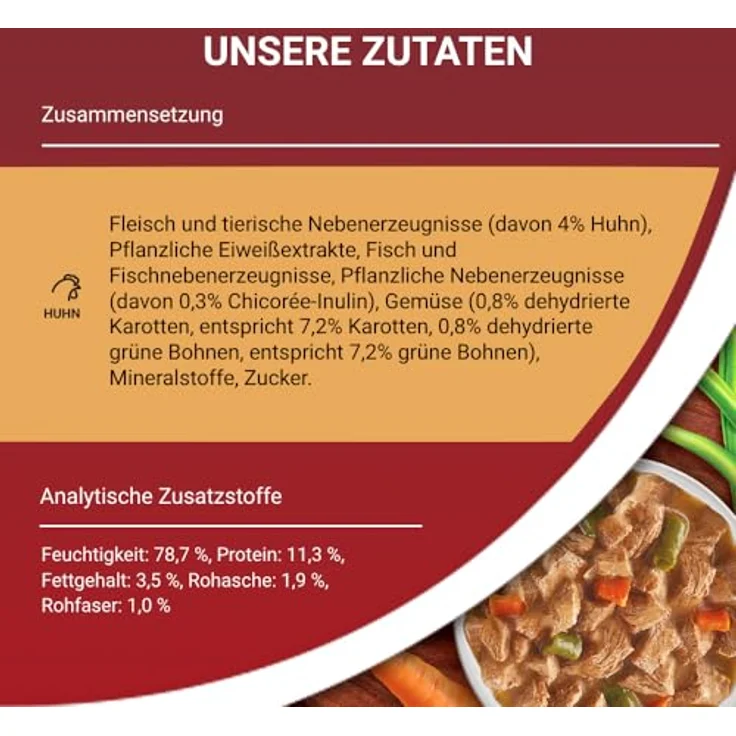 PURINA ONE Mini/Small Adult Hundefutter nass, reich an Huhn und Gemüse, 26er Pack (26 x 85g) für kleine Hunde bis 9kg – Bild 4