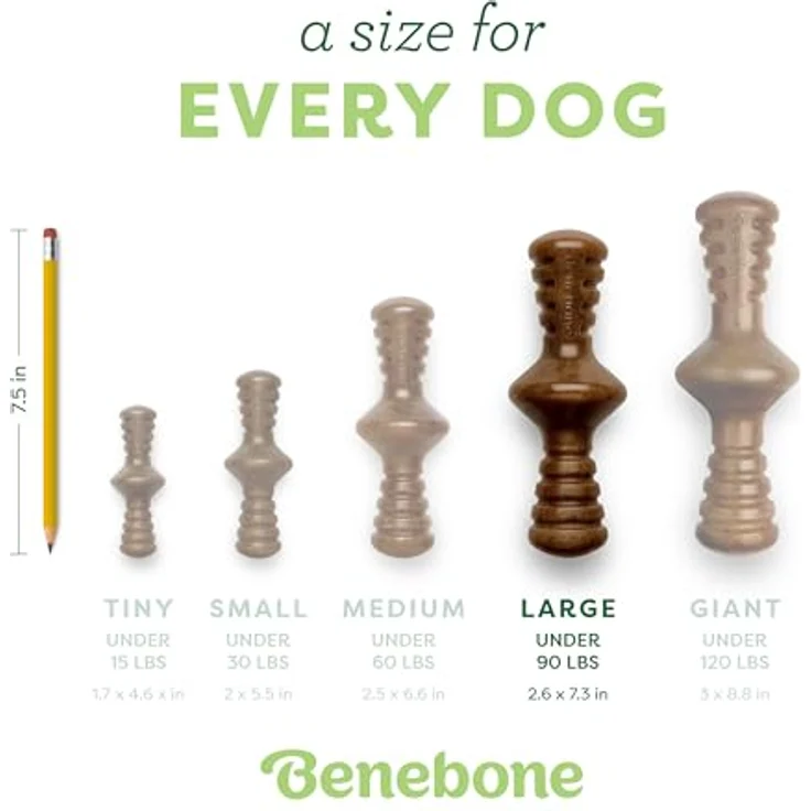 Benebone Zaggler, Unzerstörbares rollendes Kauspielzeug für große Hunde bis 40,8 kg, mit echtem Huhngeschmack und robustem Nylon – Bild 4