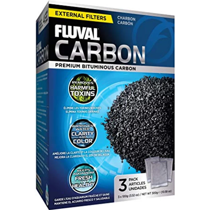 Fluval Premium Filtermaterial, 3 x 100g für Süß- und Meerwasseraquarien, schwarz – Bild 1