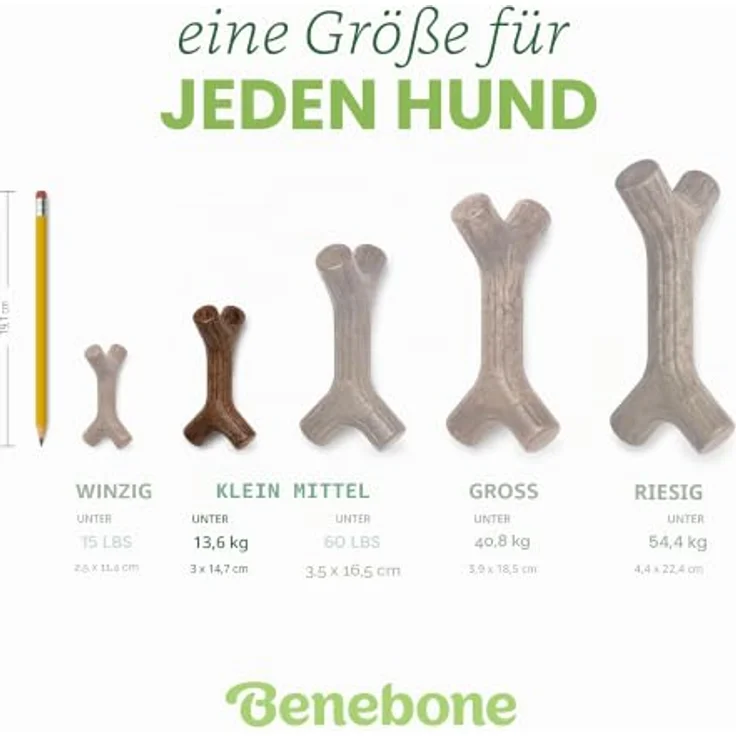 Benebone Bacon Stick, Langlebiges Kauspielzeug für aggressive Kauer aus echtem Ahornholz, klein – Bild 4