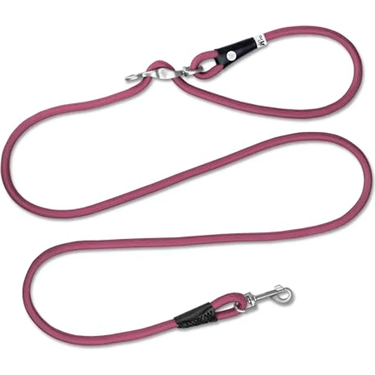 Curli Vario Comfort Leash Ruby S, stufenlos einstellbare Hundeleine mit VARIO-LOCK-Buckle und stoßdämpfendem Nylonseil, 2m Länge – Bild 1
