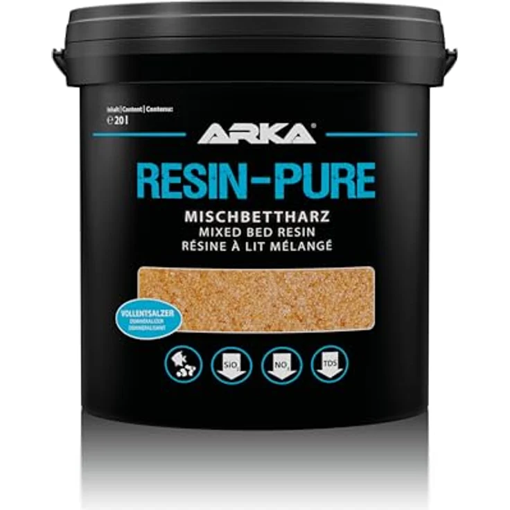 ARKA Mischbettharz Osmoseanlage 20 L, Vollentsalzer für Resinfilter, senkt TDS, Silikat, Nitrat & Phosphat, geeignet für Meerwasser & Süßwasser – Bild 1