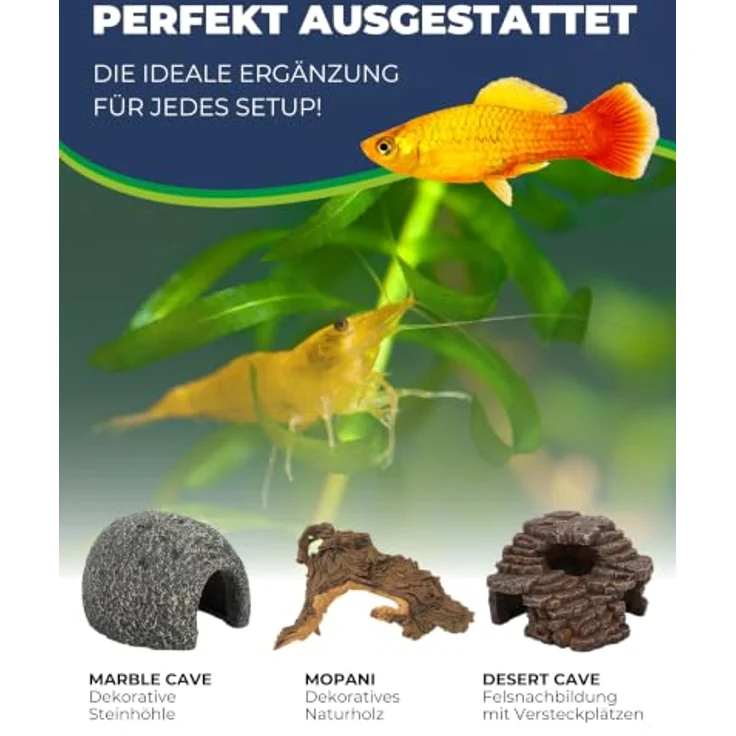 HOBBY Aquariendeko Root Wood Cave 1, Höhle in Wurzeloptik für Aquarium und Terrarium, 17 x 8.5 x 5 cm – Bild 5