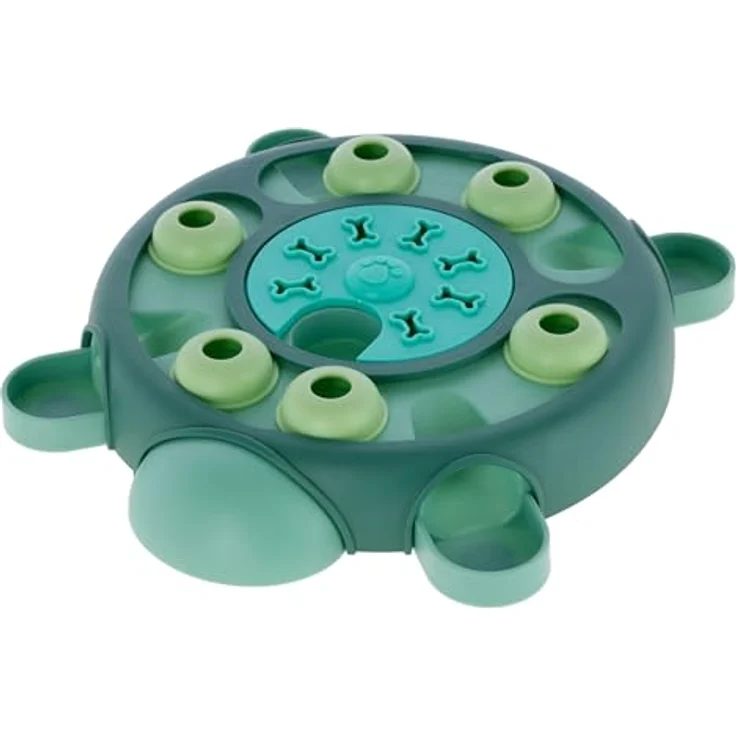 Kerbl Pet Denk- und Lernspielzeug Turtle, befüllbares Hundespielzeug, türkis, 25x28x5cm, aus hygienischem Polypropylen, für kleine und mittelgroße Hunde, einfach zu reinigen – Bild 1