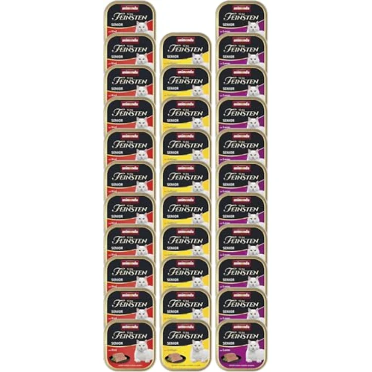animonda Vom Feinsten Senior Vielfalt 32 x 100 g, Premium Nassfutter für ältere Katzen ab 7 Jahren, ohne Getreide und Zucker, mit 100 % frischen, fleischlichen Zutaten – Bild 1