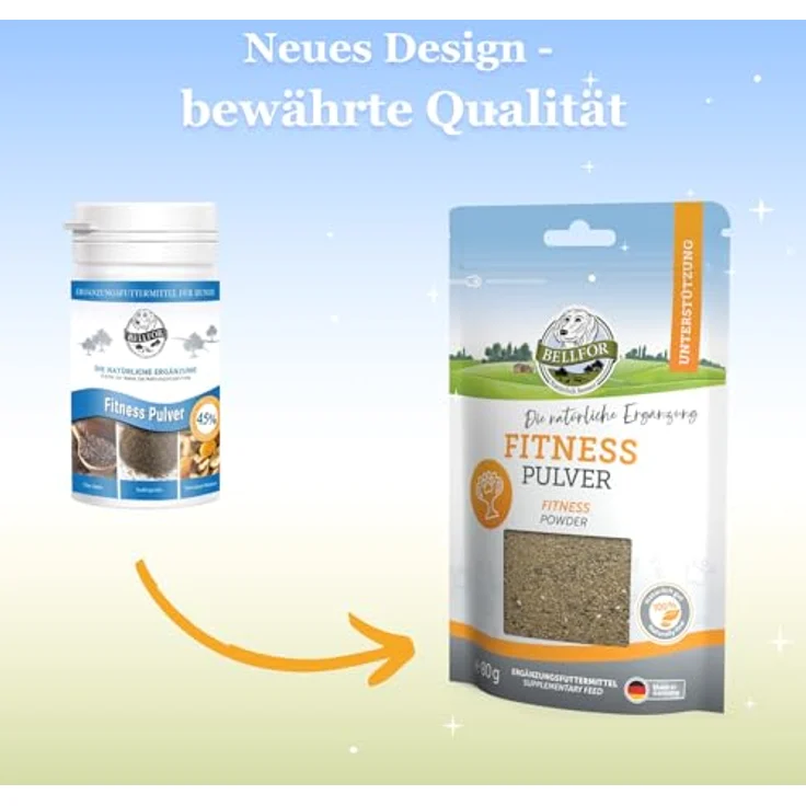 Bellfor Futterset für Windhunde, Getreidefreies Trockenfutter mit Huhn 4 kg, Gelenke & Knochen Complete-Snack 150 g und Muskelaufbaupräparat 80 g – Bild 2