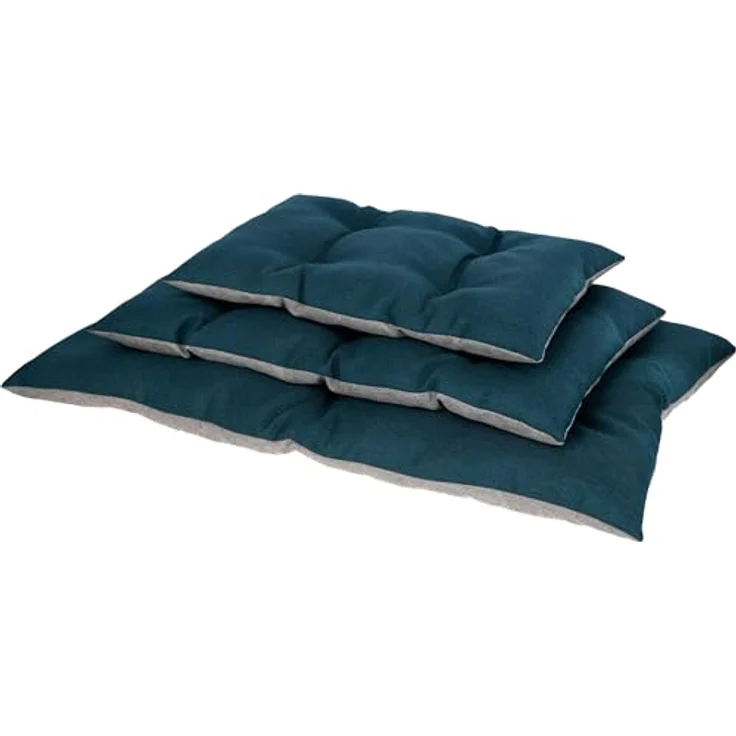 Kerbl Pet Liegekissen Ely, beidseitig verwendbar für Hunde und Katzen, grau/Petrol, 75x115 cm – Bild 2