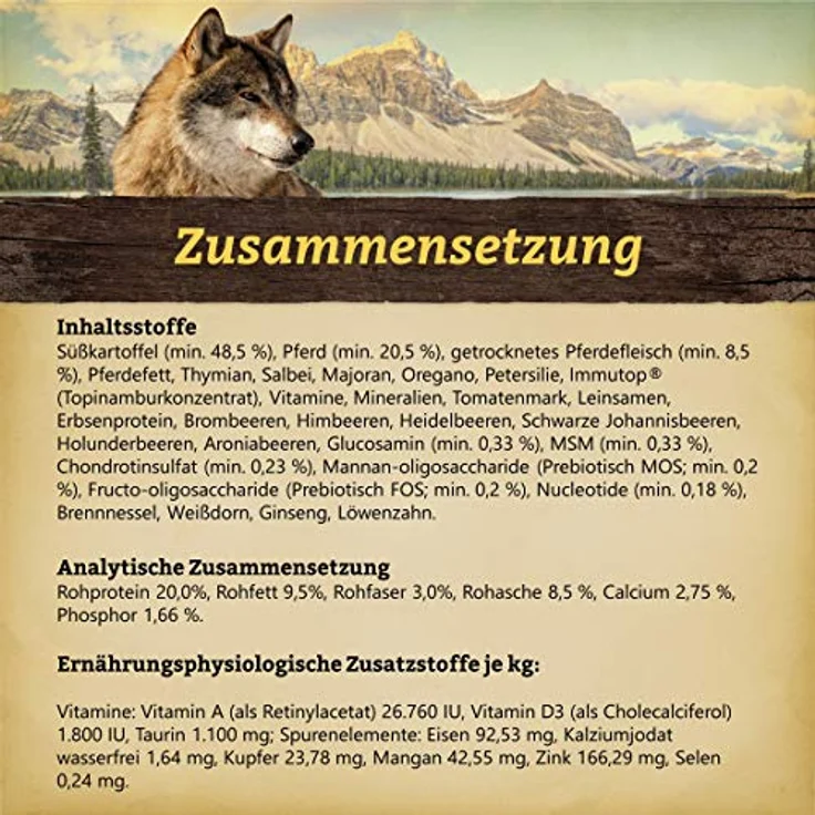 Wolfsblut Wide Plain Senior, Trockenfutter für Hunde, 12,5 kg, getreidefrei, mit Pferdefleisch, für Allergiker und senioren Hunde – Bild 3