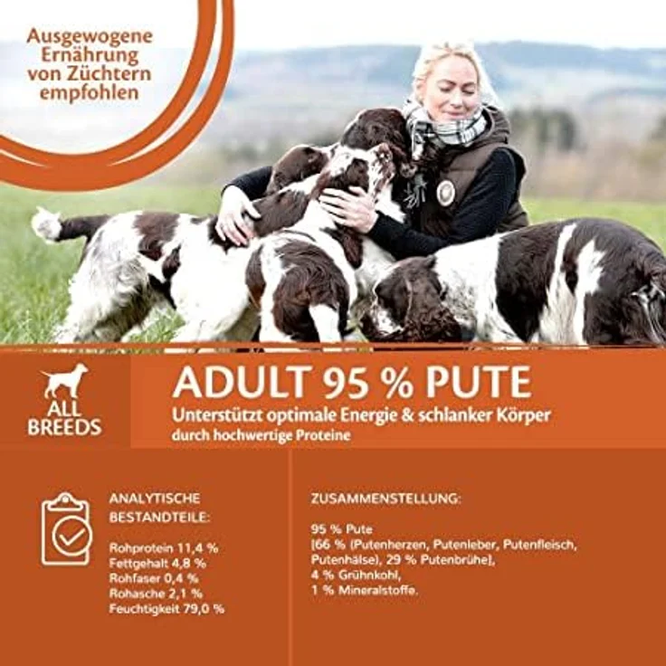 Wellness CORE 95% Turkey & Kale, Nassfutter für ausgewachsene Hunde, 6 x 400g, getreidefrei, hypoallergen, proteinreich, hoher Fleischanteil – Bild 4