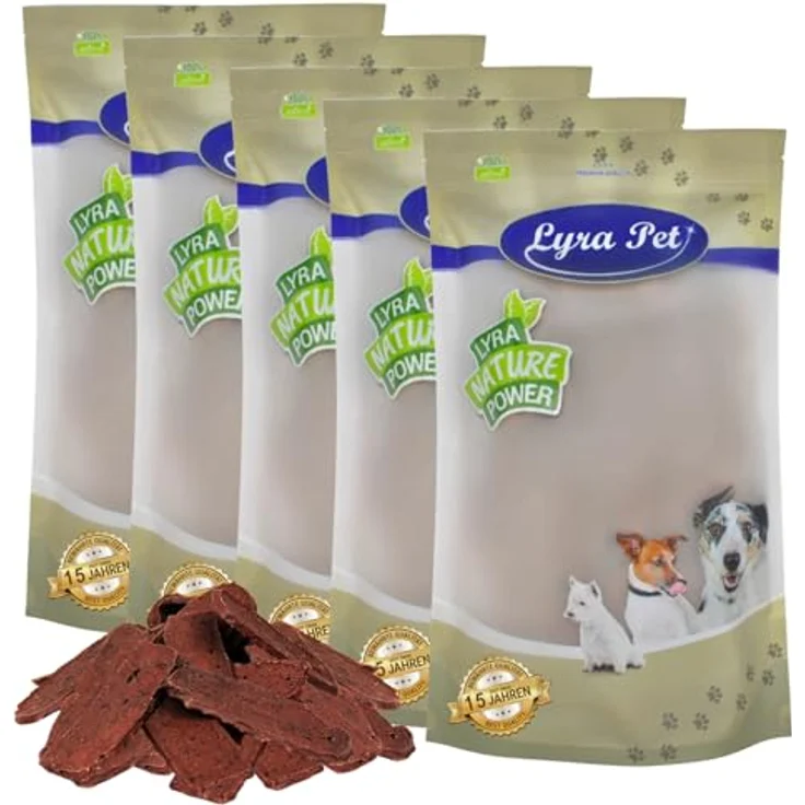 LYRA PET Rindfleischstreifen 5 kg, hochwertiger Kausnack für Hunde zur Unterstützung der Zahngesundheit – Bild 1