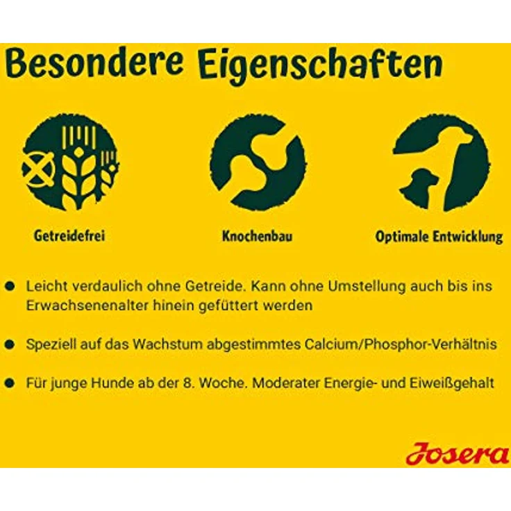 JOSERA YoungStar (5 x 900 g) | Premium Trockenfutter für wachsende Hunde | Geflügel & Kartoffel | Getreidefrei für mittlere und große Rassen | Hundefutter | 5er Pack – Bild 3