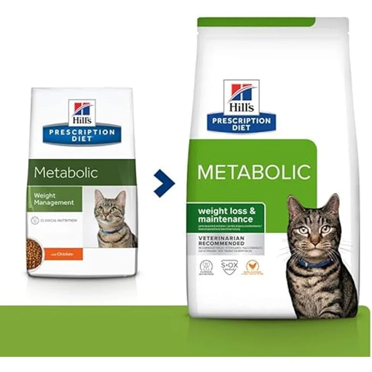 Hill's Prescription Diet Metabolic Weight Management, Katzenfutter mit Geflügel, 3 kg für Gewichtsabnahme und Gewichtserhalt – Bild 2