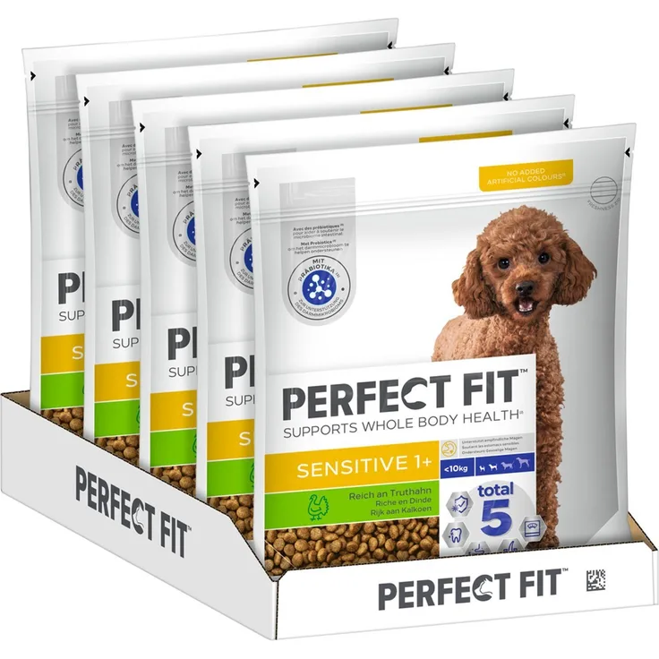 Perfect Fit PERFECT FIT Sensitive Adult 1+ für kleine Hunde mit Truthahn, 1,4kg - Trockenfutter für sensitive Hunde zur Erhaltung der jugendlichen Energie