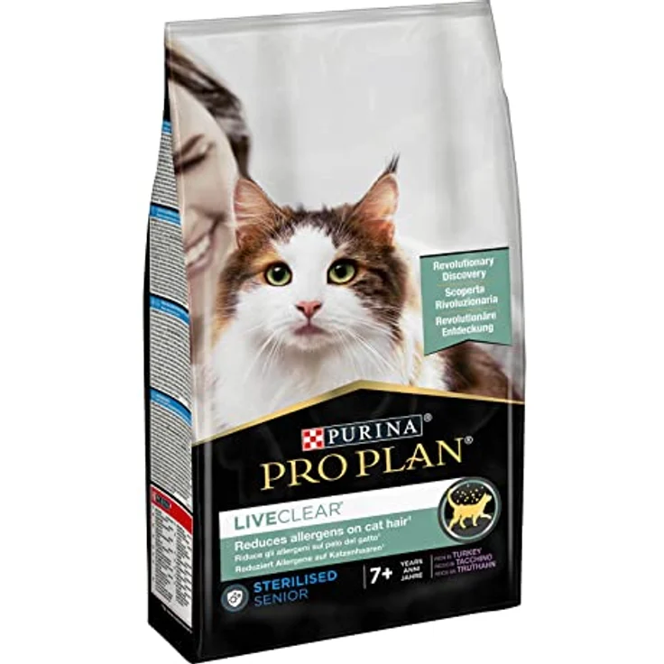 PURINA PRO PLAN LiveClear Sterilised Senior 7+ Trockenfutter mit Truthahn, 1,4 kg | Unterstützt gesundes Immunsystem und Harnwege, reduziert Katzenallergene – Bild 1