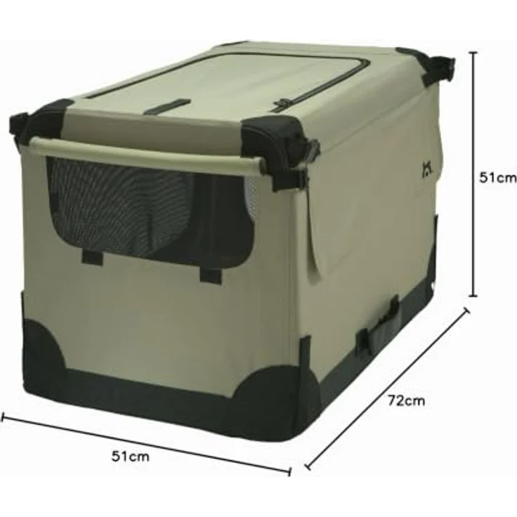 MAELSON Hunde-Transportbox Soft Kennel faltbare Hundebox / Tier Transportbox Beige, in 5 Größen erhältlich, stabil und wasserabweisend – Bild 18