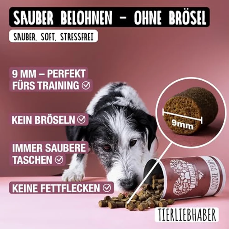 TIERLIEBHABER Goodie Drops, gesunde Hundeleckerlies für kleine Hunde und Welpen, getreidefrei, kaltgepresst, mit Insektenprotein und Omega-3, ca. 340 Drops – Bild 4