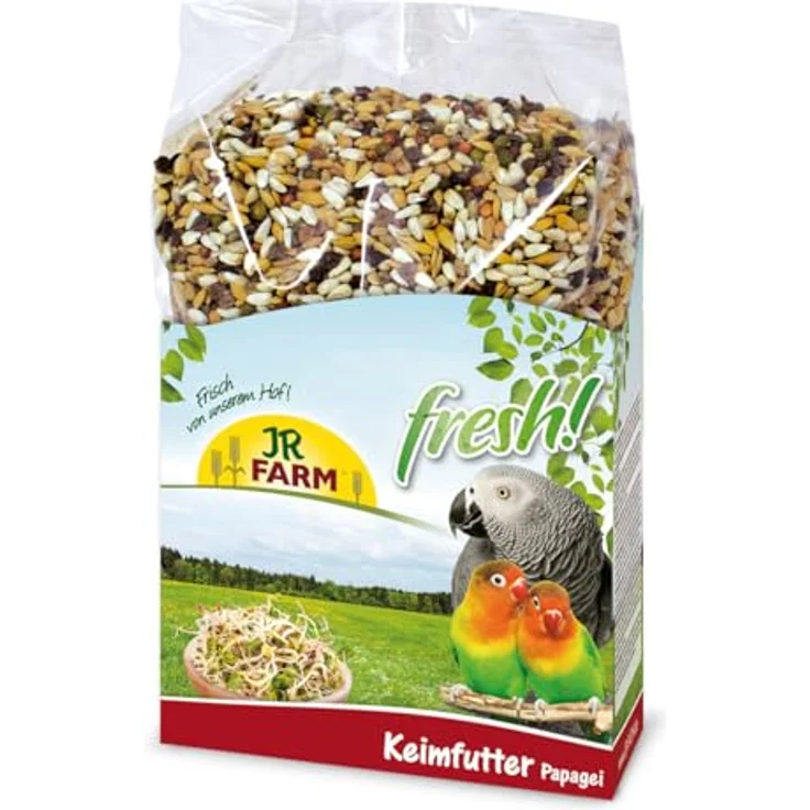JR FARM Birds Keimfutter Papagei, 1 kg, hochwertiges Ergänzungsfutter aus frisch gekeimten Saaten, vitaminreich und gentechnikfrei – Bild 1