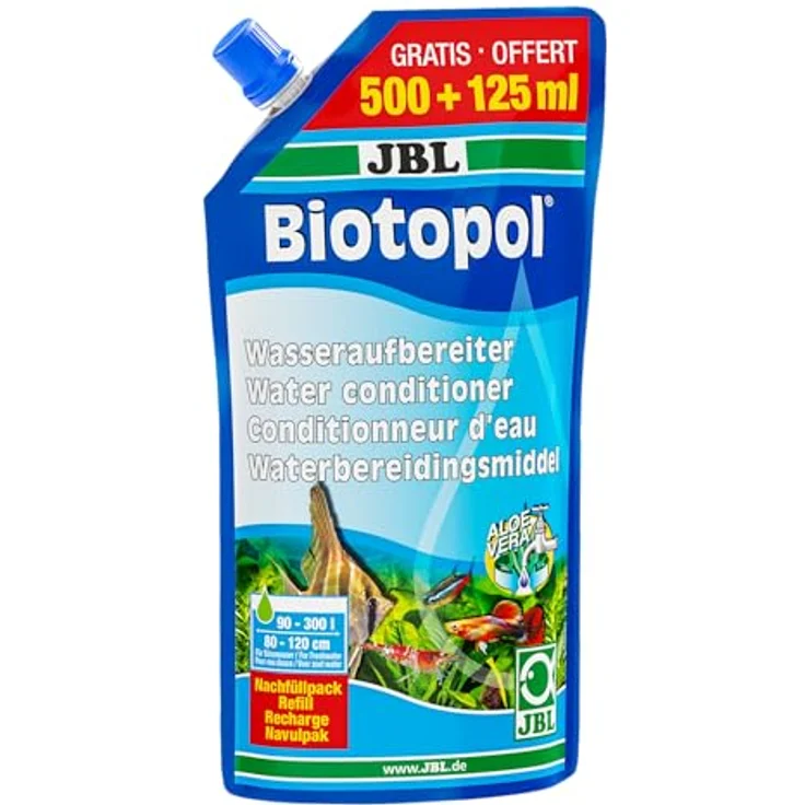 JBL Biotopol Wasseraufbereiter, Nachfüllpack 625 ml für Süßwasser-Aquarien, umweltschonend mit Aloe vera und Vitamin B-Komplex – Bild 2