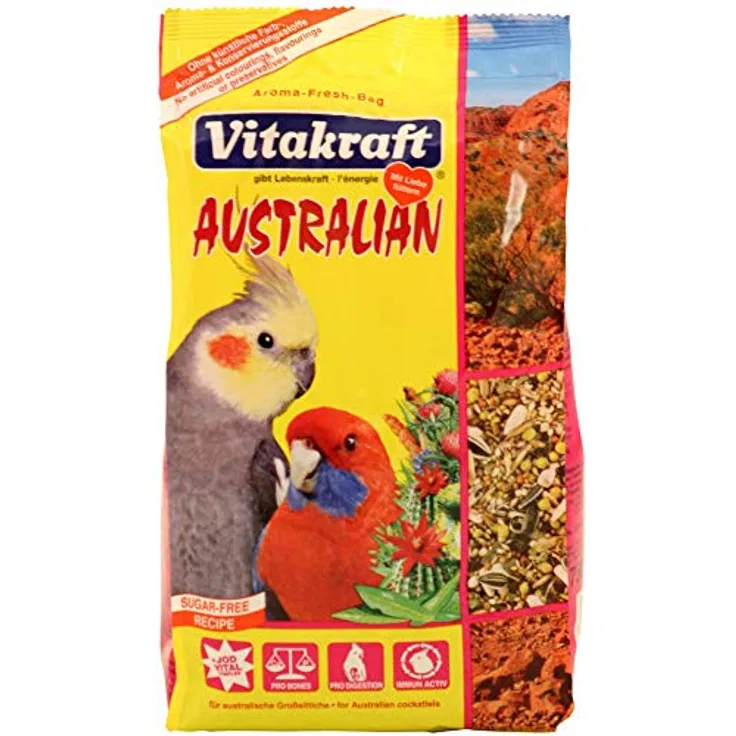 Vitakraft vk21644-v0parent, Vogelfutter für Australische Papageien, 750g, Qualitätsprodukt im 2er Pack