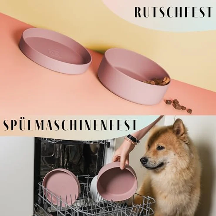 ne&no® Silikon Hundenapf 1200 ml mit Deckel für kleine und mittelgroße Hunde | rutschfest, luftdicht und spülmaschinenfest – Bild 5