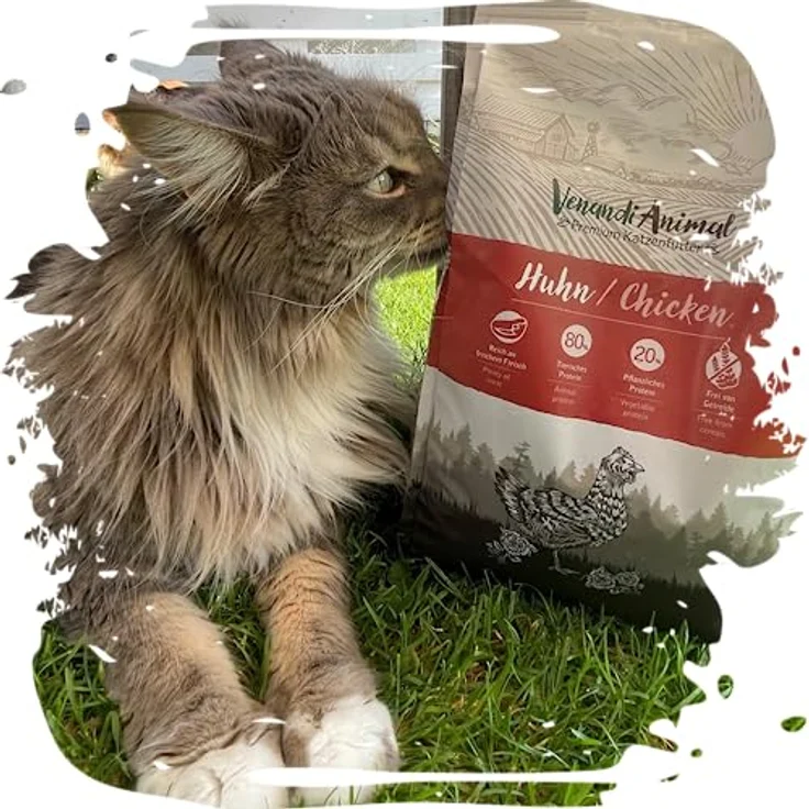 Venandi Animal Premium Trockenfutter für Katzen, Huhn, getreidefrei, 6 x 0.3 kg, made in Germany, naturbelassen mit hohem Fleischanteil – Bild 2