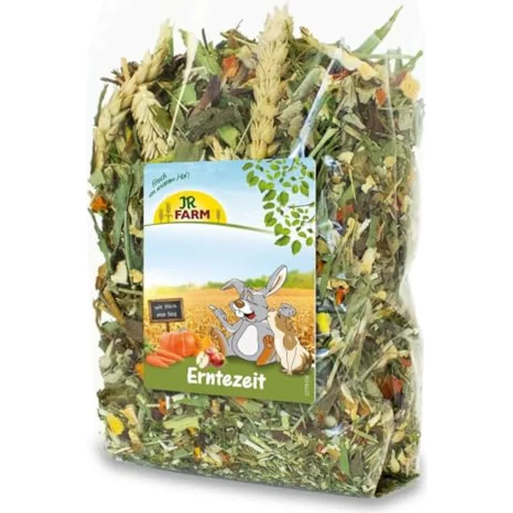 JR FARM Erntezeit 150 g, vitaminreiches Kleintierfutter mit Gemüse, Kräutern und Kernen, made in Germany