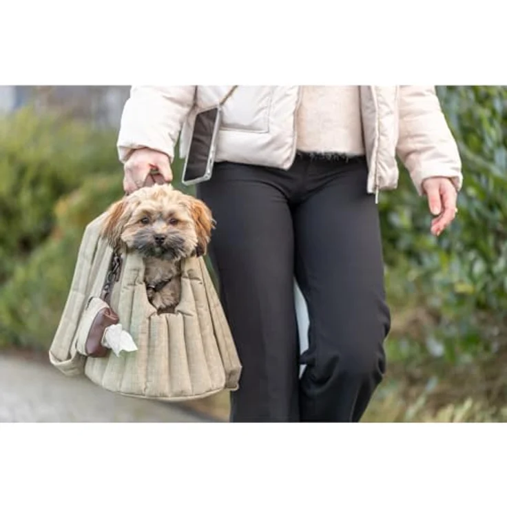 TRIXIE Tiertransporttasche Sophie, 45 × 30 × 25 cm, Hunde-Tasche in olivgrün – Bild 4