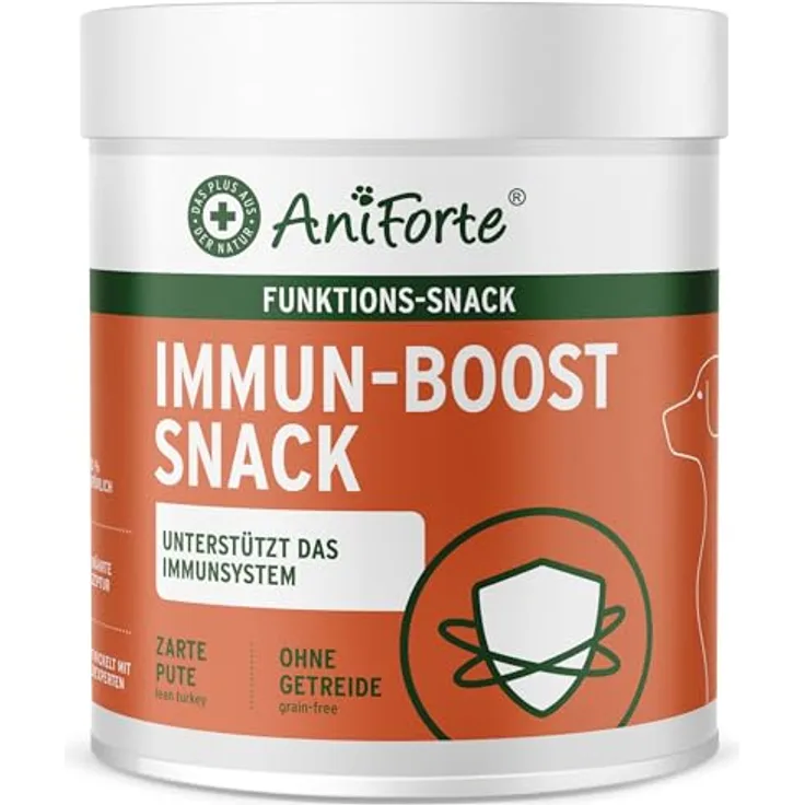 AniForte Immun-Boost Snack 300g für Hunde, natürliche Droppen zur Stärkung des Immunsystems mit Kräutern, Vitamin C, Zink, Protein und Probiotika