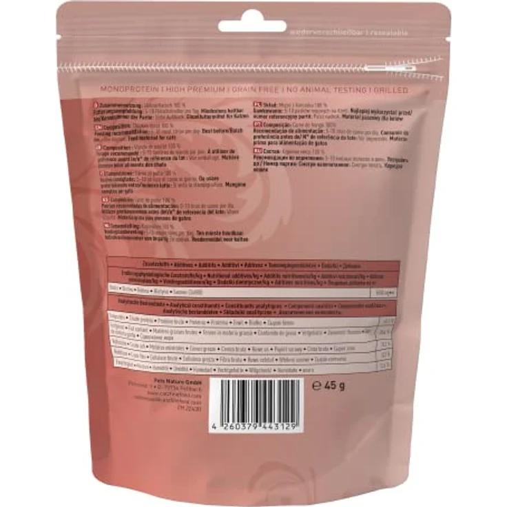 Catz Finefood MEATZ Huhn, knusprige Katzensnacks aus Hähnchenfleisch, 45g – Bild 2