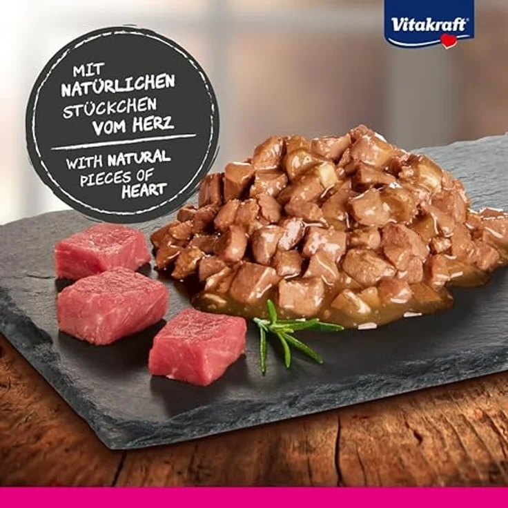 Vitakraft Poésie Délice, Nassfutter Katze in Sauce, mit wertvollem Herz, ohne Zucker und Getreide, 85g – Bild 3