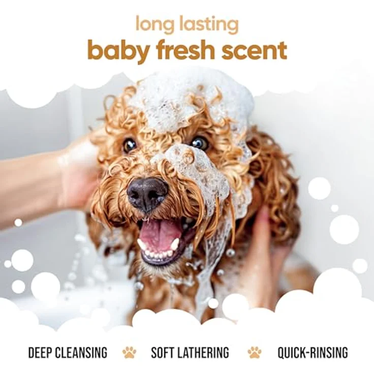 Buddycare Haferflocken-Hundeshampoo, beruhigend und feuchtigkeitsspendend mit Aloe Vera & Pro-Vitamin B5, 1L – Bild 3
