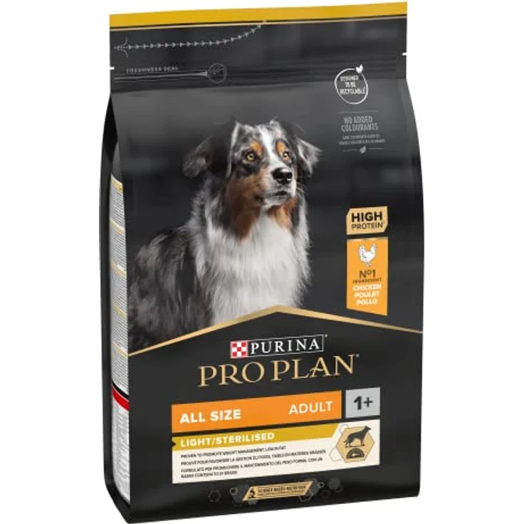 Pro Plan 10745/4154, Trockenfutter für Hunde aller Größen, reich an Hähnchen, Light für erwachsene Hunde, 3 kg – Bild 3