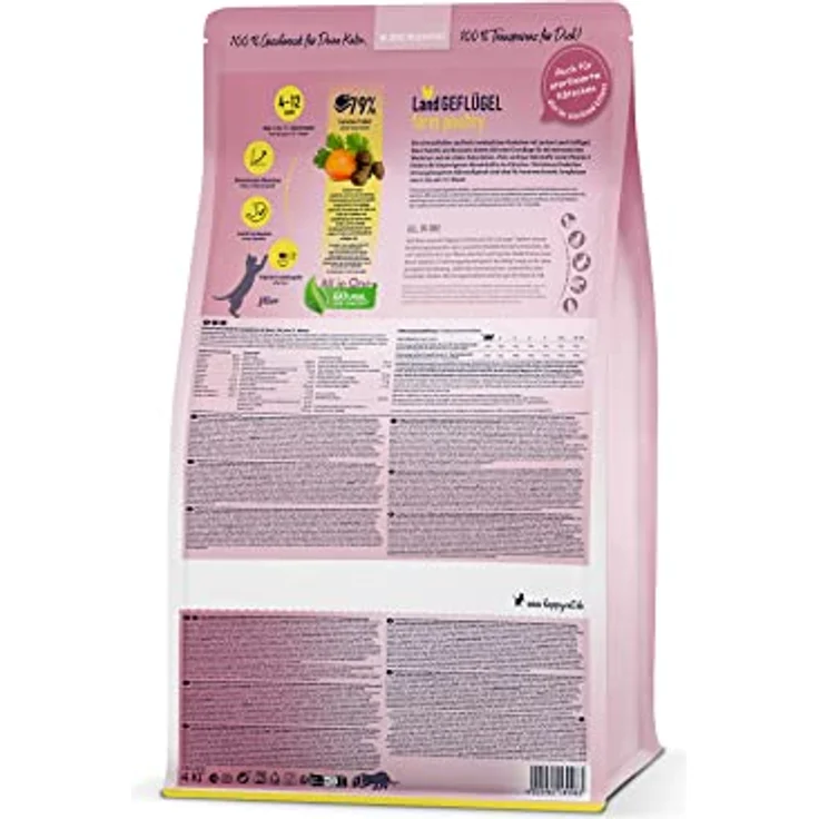 Happy Cat Young Trockenfutter Katze Junior, Land-Geflügel, 300 g, für heranwachsende Kätzchen mit Vitamin C und Zink – Bild 5
