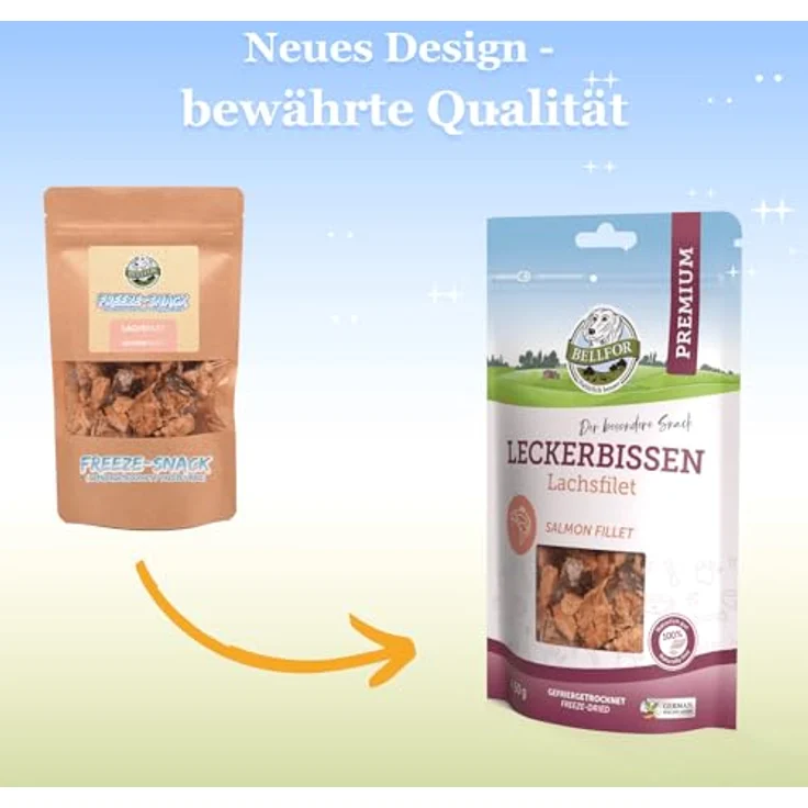 Bellfor Gefriergetrocknetes Lachsfilet, 50 g - Getreidefreie Hundeleckerlis, reich an Omega-3-Fettsäuren und Proteinen – Bild 2