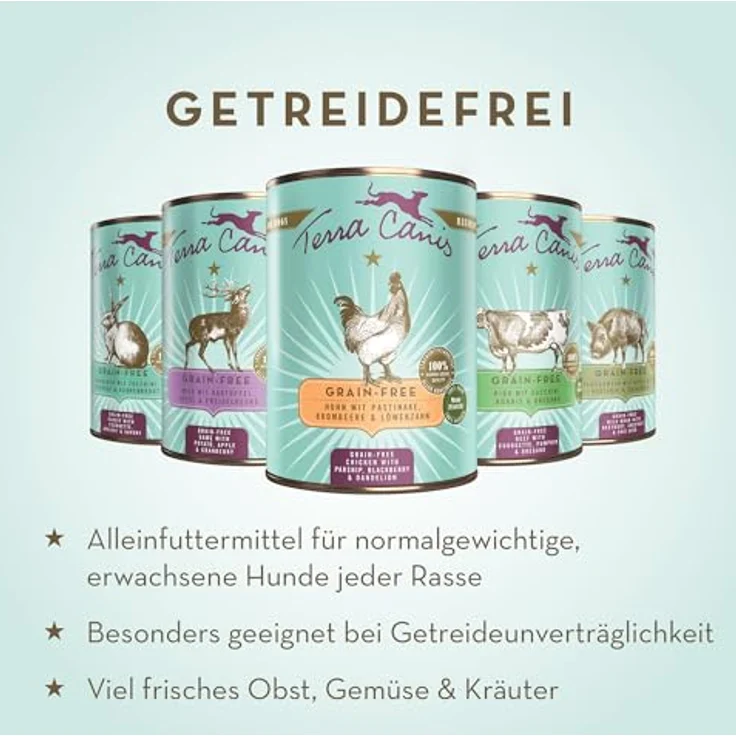 Terra Canis Huhn, Pastinake, Brombeere & Löwenzahn, Getreidefreies Nassfutter, 12x200g, 100% Lebensmittelqualität, glutenfrei, reichhaltig und gesund – Bild 2