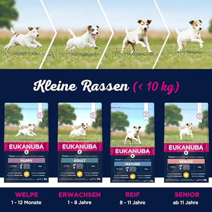 Eukanuba Hundefutter mit frischem Huhn für kleine Rassen, Premium Trockenfutter für reife Hunde, 3 kg, ideal für gesunde Gelenke und kräftige Muskulatur – Bild 5