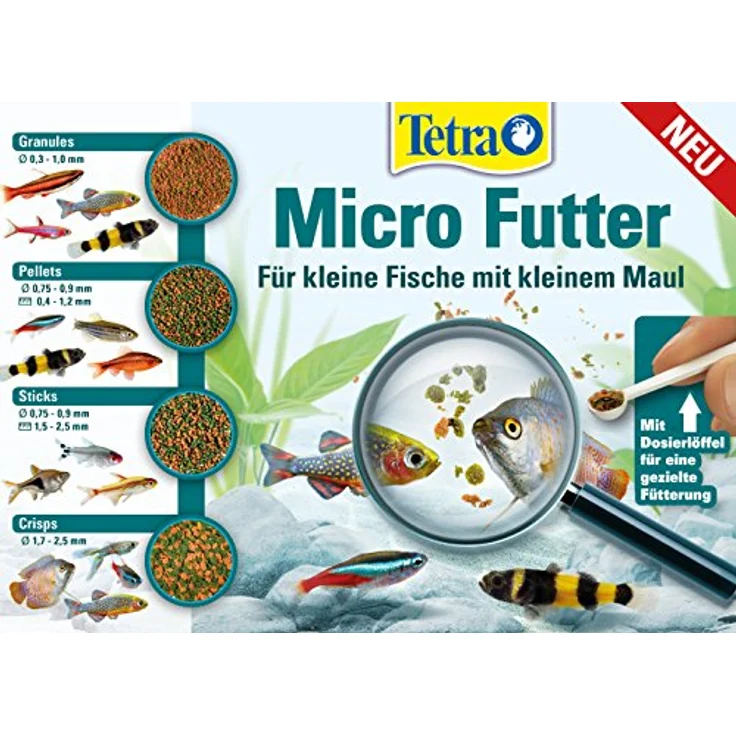 Tetra Micro Menü, Fischfutter 100ml mit hochwertigen Nährstoffen und ausgewogener Rezeptur für kleine Zierfische und Cichliden – Bild 8