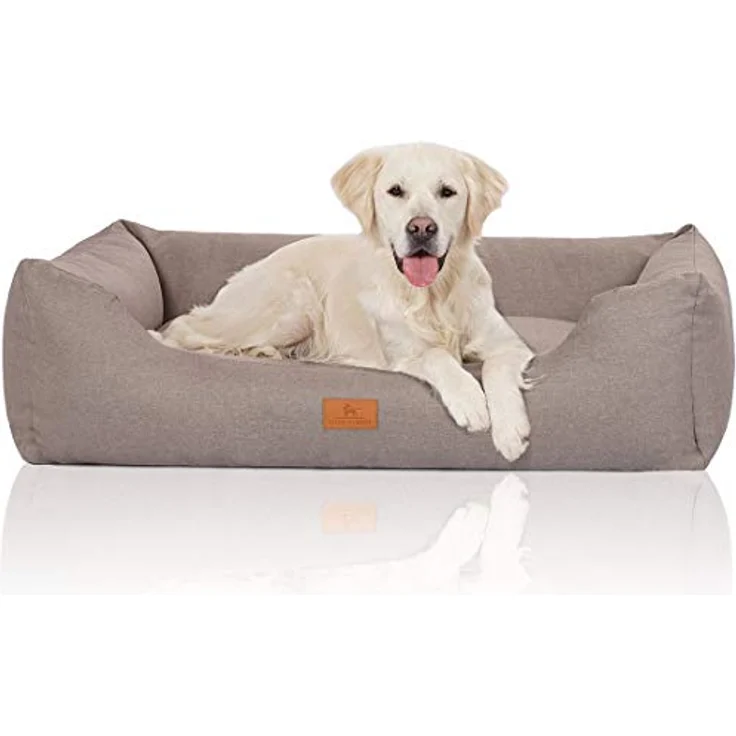 Knuffelwuff Hundebett Lotte Lichtgrau XL 105x75cm – Bild 2
