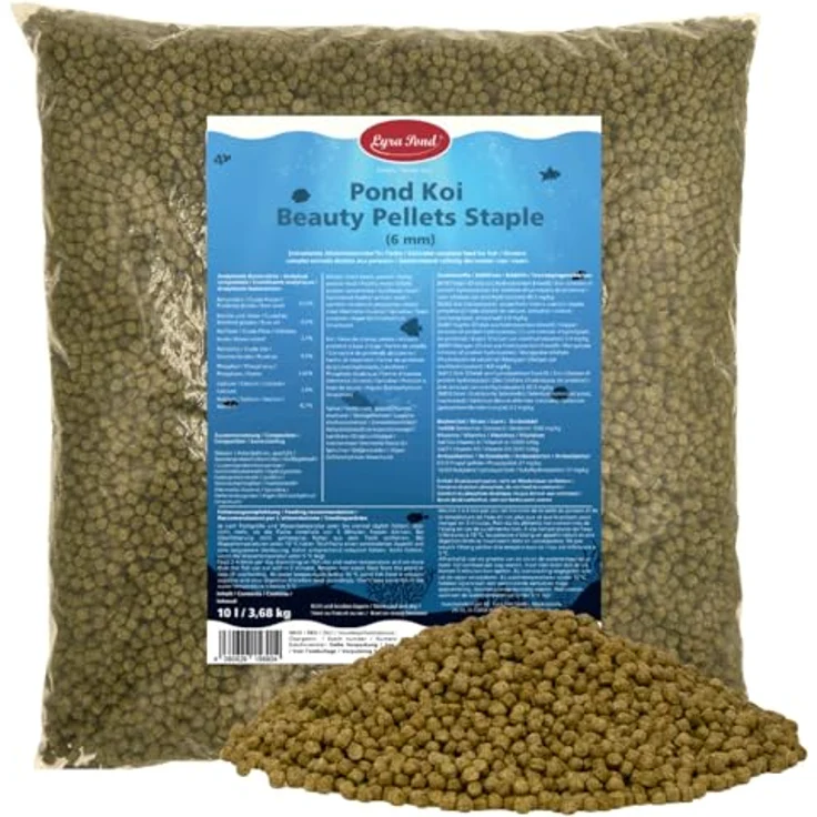 Lyra Pond® 10 L (3,68 kg) Pond Koi Beauty Pellets, proteinreiches Fischfutter für gesunde Form und Farbe – Bild 1