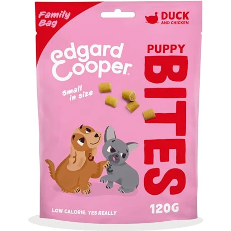 Edgard Cooper Top Dog Bites Huhn, getreidefreie Hundeleckerli mit hohen Proteingehalt, 120g – Bild 1